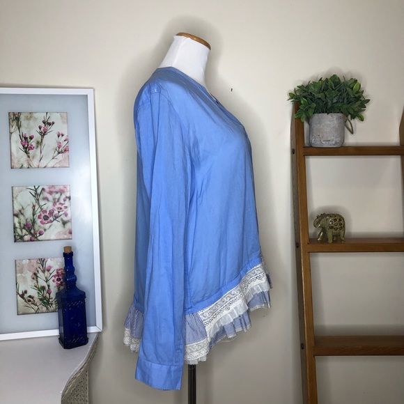 ANTHROPOLOGIE Holding Horses Layered Peplum Top - Picture 3 of 10